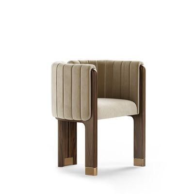 Solid Wood High Density Fabric Upholstery Modern Home Restaurant Dining Chair Customized