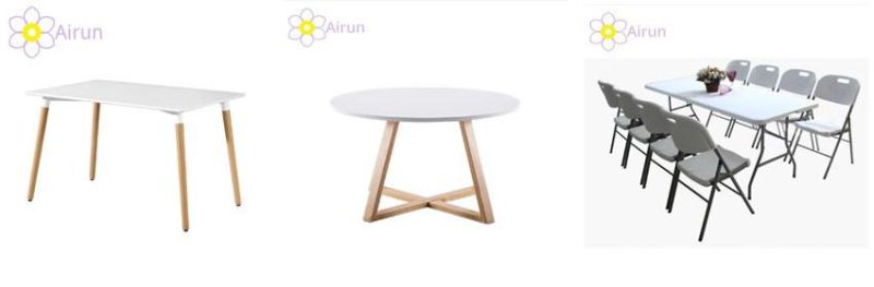 Dining Room Furniture PP Plastic Leg Tempered Glass Top Dining Table for 4 Seater