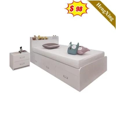 Bedroom Kids Bed Furniture Storage Single Folding King Size Children Bed with Nightstand Cabinet