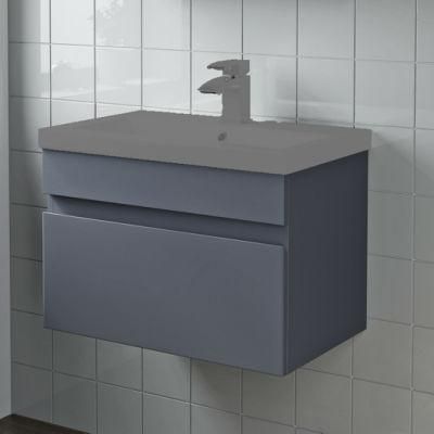 600mm Bathroom Vanity Unit Only Storage Wall Hung Cabinet Furniture Grey Gloss