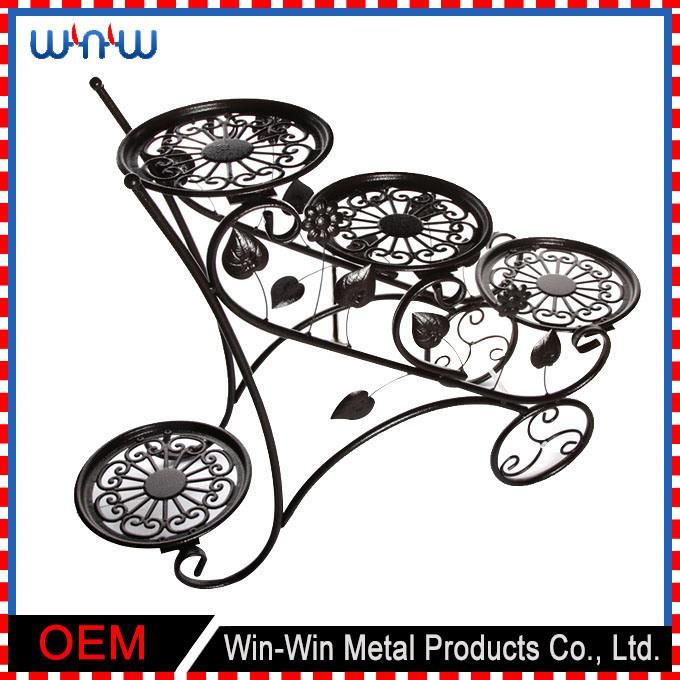 Custom Pot Stand Modern Home Decoration Living Room Wrought Iron Flower Stand for Wedding