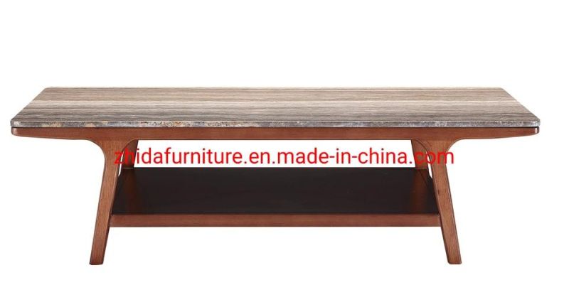 Marble Table Top Rectangular Coffee Table for Hotel Office