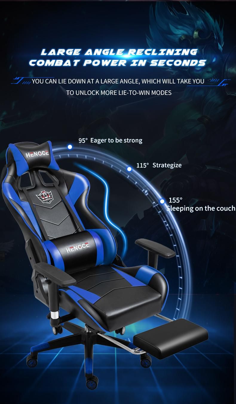 Hot Popular High Quality Anji RGB Race Racing Gaming Chair with Footrest