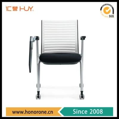 School Folded Plastic Conference Training Chair with Arm Pad
