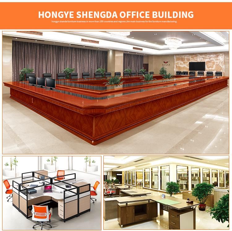 Round Shape 4 Person Office Cubicle Cross Workstation Furniture (H15-0816)
