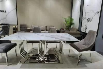 2021 New Design Dining Table with Sintered Stone Top