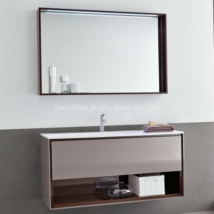 Wall Mounted Metal Frame Black Bathroom Mirror for Decoration