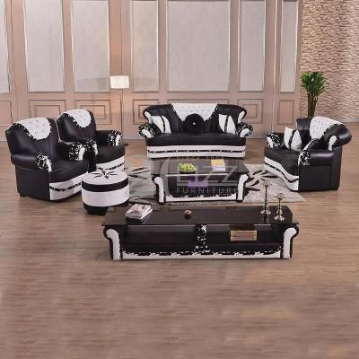 Africa Popular Versace Design Home Genuine Leather Sofa Furniture Set