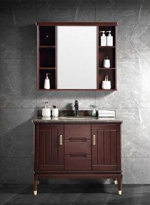 Modern 100cm Marble Table Top Bathroom Vanity Cabinet Solid Surface Vanity Top Design
