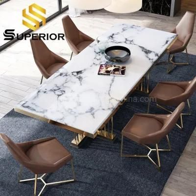 Wholesale Restaurant Rectangle Stone Tables and Chairs Dining Room Furniture
