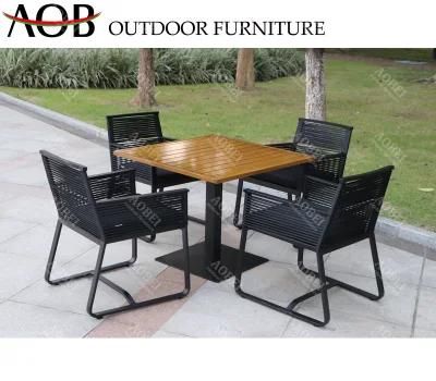 Outdoor Modern Garden Patio Home Hotel Resort Restaurant Cafe Dining Furniture with Aluminum Square Table