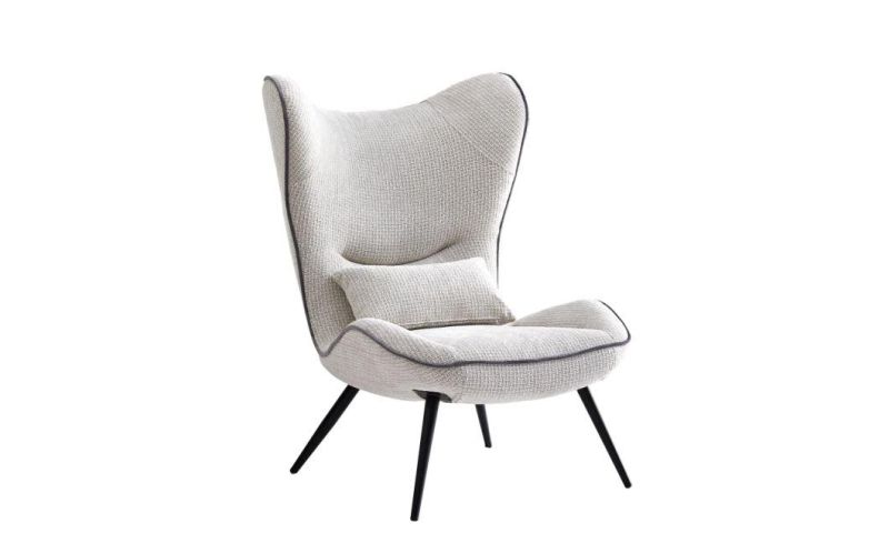Zhida Nordic Leisure Single Sofa Chair White Modern Villa Living Room Lounge Recliner Chair Hotel Bedroom Furniture Accent Lazy Chair