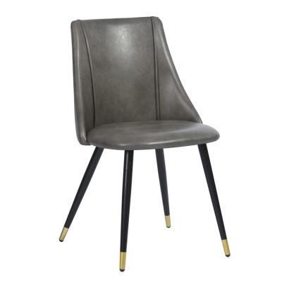Modern Living Room Royal Furniture Antique Dinner Stainless Steel PU Leather Fabric Dining Room Chair