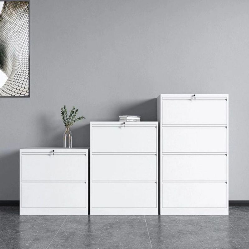 Modern 4-Drawer Steel Lateral Filing Cabinet