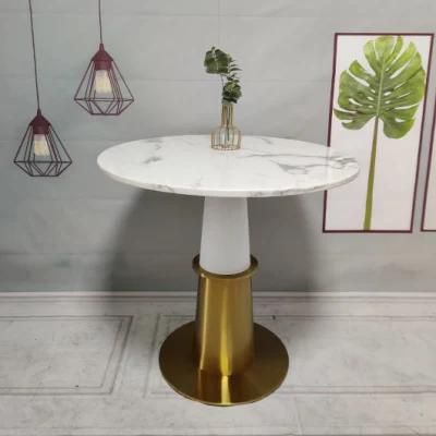 Reception and Negotiation Table of Sales Department Post Modern Nordic Luxury Marble Round Table
