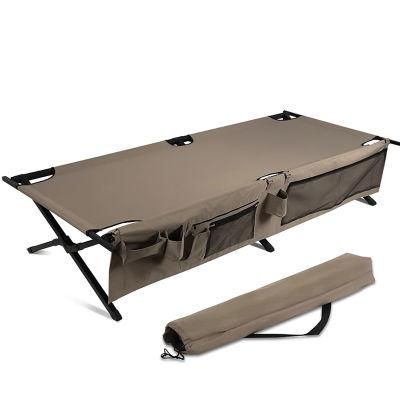 New Camp Cot Folding Camping Cot Guest Bed 300 Lbs Capacity Steel Frame Strong 300d Polyester