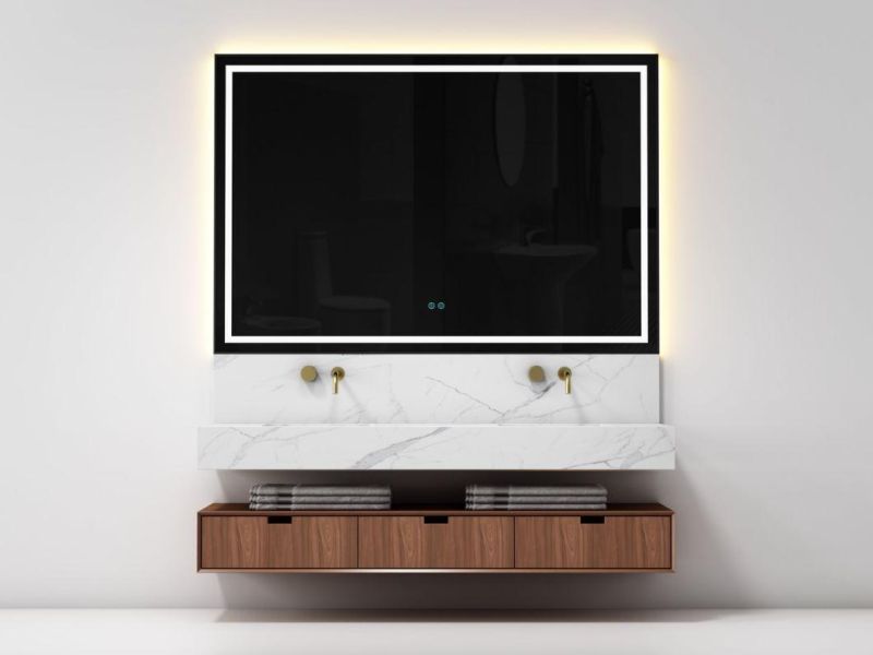 The Hotel Modern Light Luxury Multi-Mirror Rock Plate Board Countertop Bathroom Cabinet