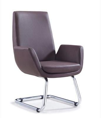 Modern Dining Red Cantilever Dining Chair with Chrome Frame