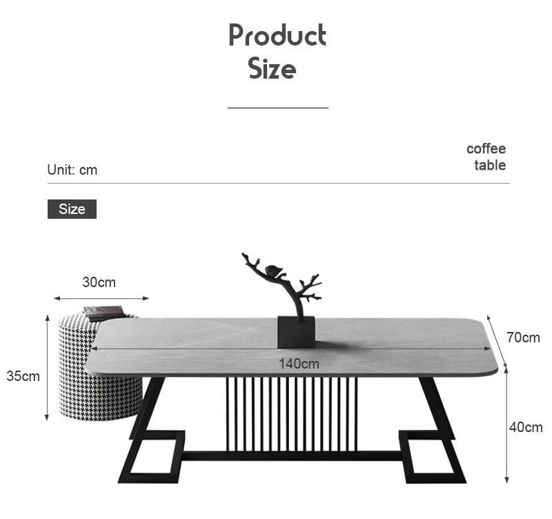 Gold Stainless Steel Luxury Reception Home Furniture Italy Design Coffee Table