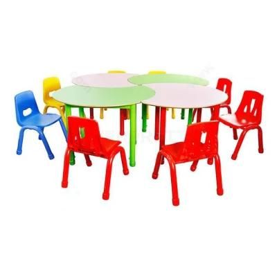 Hot Sales Colorful Various Shapes School Furniture Modern PU Edge Kindergarten Desk and Chairs for Kids