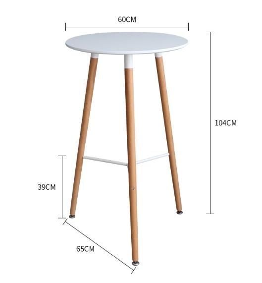 Round Industrial Restaurant Cafe Shop Wooden High Bar Stool Table