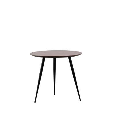 Home Modern Furniture 50*45 Low Hight Natural MDF Oak Round Coffee Side Table for Living Room