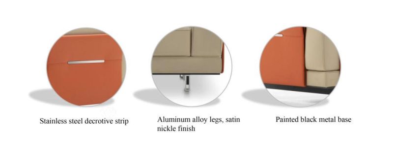 L Shape Furniture Luxury Coffee Tables Metal Modern Furniture Living Room Sofa