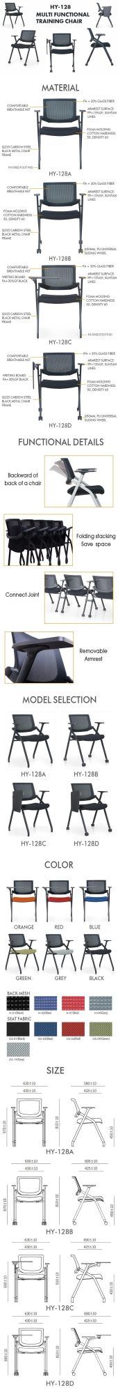 Student Modern Training Chair Folded Meeting Arm Chair Office Furniture