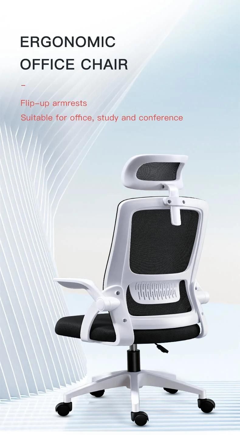 Manufacturer Ergonomic Cheap Comfortable Flip-up Arms Adjustable Executive Office Computer Swivel Mesh Chair