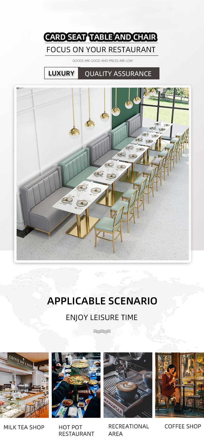 Modern Balcony Furniture Metal Base Marble Bar Coffee Table