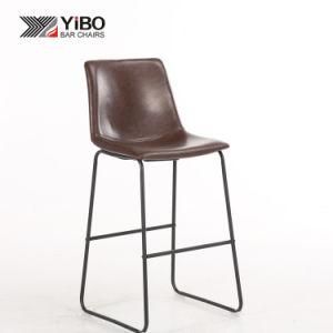 Modern Classic Furnishings PU Leather Modern Metal Bar Stools