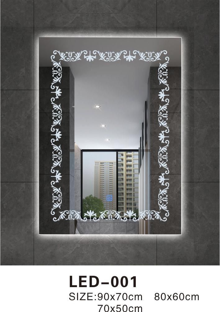 Modern Design Frameless LED Back-Lit Bathroom Mirror Touch Screen