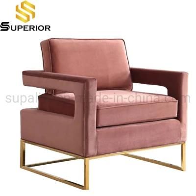 Wholesale Stainless Steel Frame Single Fabric Lounge Chair