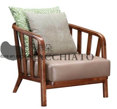 Modern Home Wooden Relax Fabric Chair
