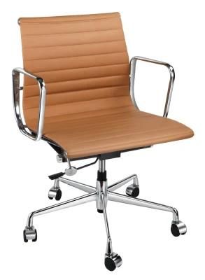 Short Back Aluminum Frame Mesh Office Armrest Chair