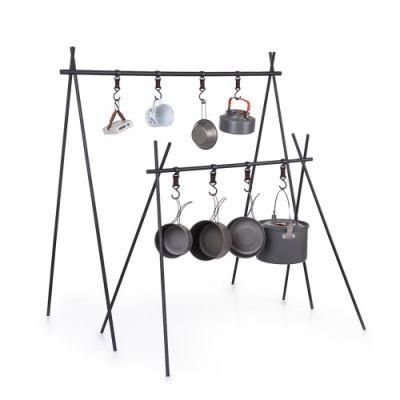 Hot-Selling Ultralight Hanging Rack Outdoor Campfire Tripod with Hook