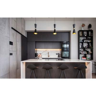 Elegant Linear Style Kitchen Furniture Lacquer Kitchen Cabinet