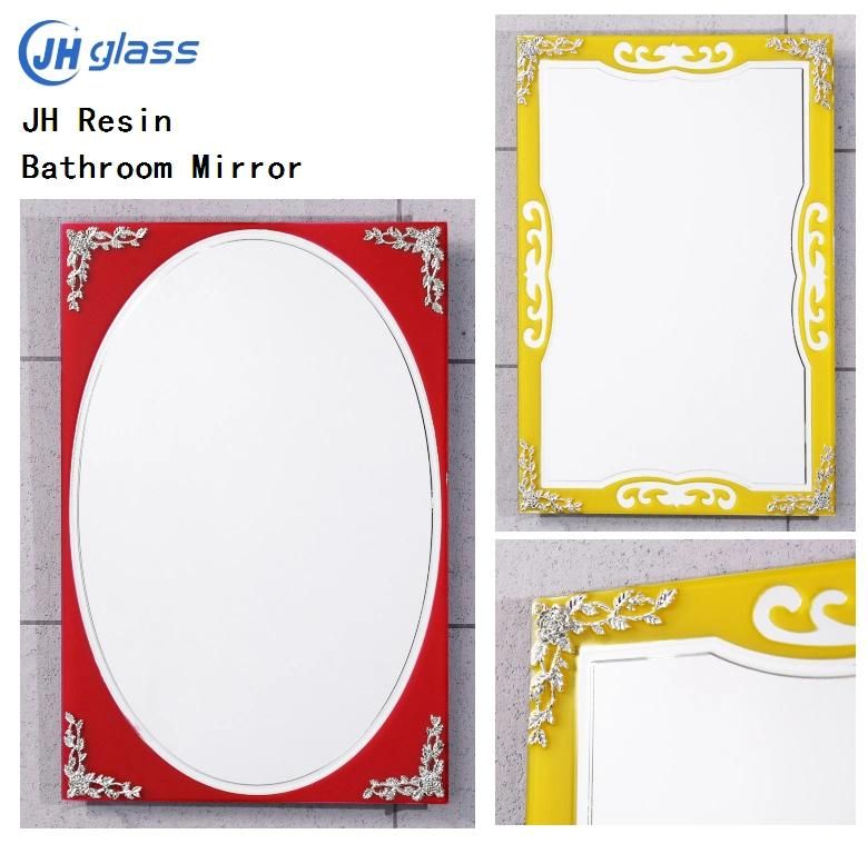 Cheap Price Morden Home Bathroom Relief Resin Mirror