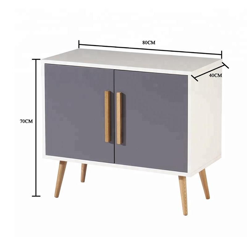 High Quality Living Room Small Storage Cabinets Modern Wood Elegant Grey Sideboard Furniture