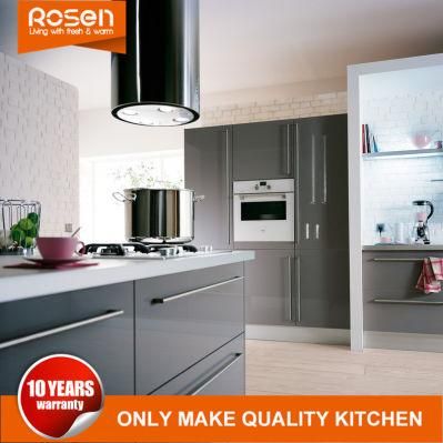 Modern White Grey High Gloss Lacquer Wooden Kitchen Cabinet
