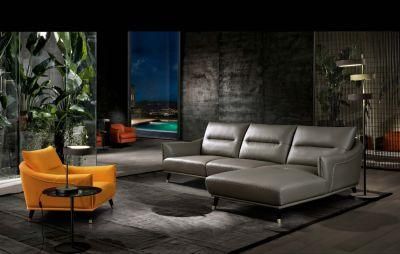 European Simplicity Living Room Furniture Leather Sofa