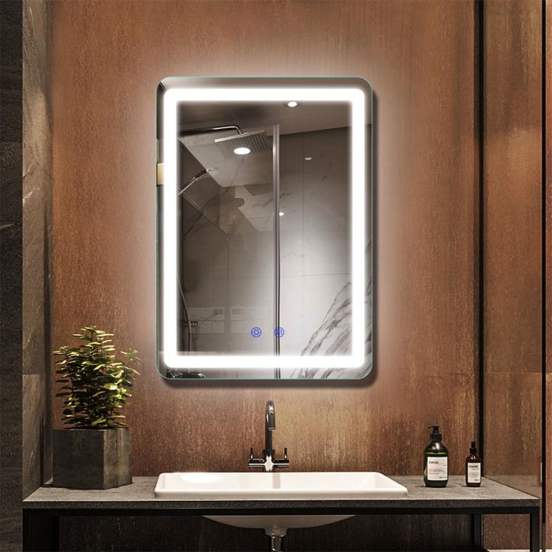 Custom Size Bathroom Illuminated Smart LED Wall Hang Mirror Factory