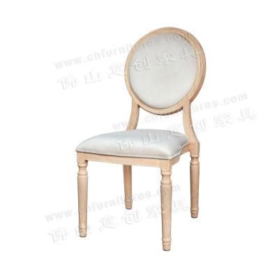 Vintage Design Fabrication Wood Frame French Round Back Modern Restaurant Louise Dining Chairs