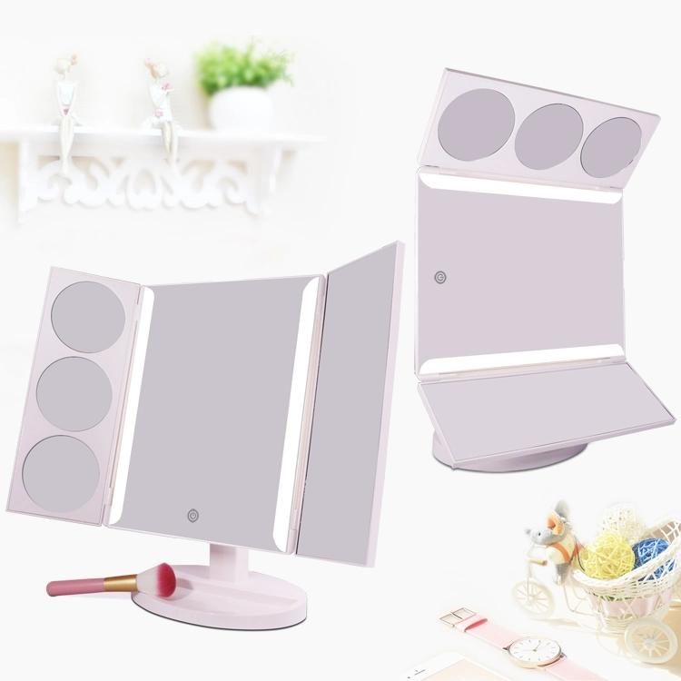 3X/5X/10X Desktop LED Cosmetic Mirror for Dressing and Makeup