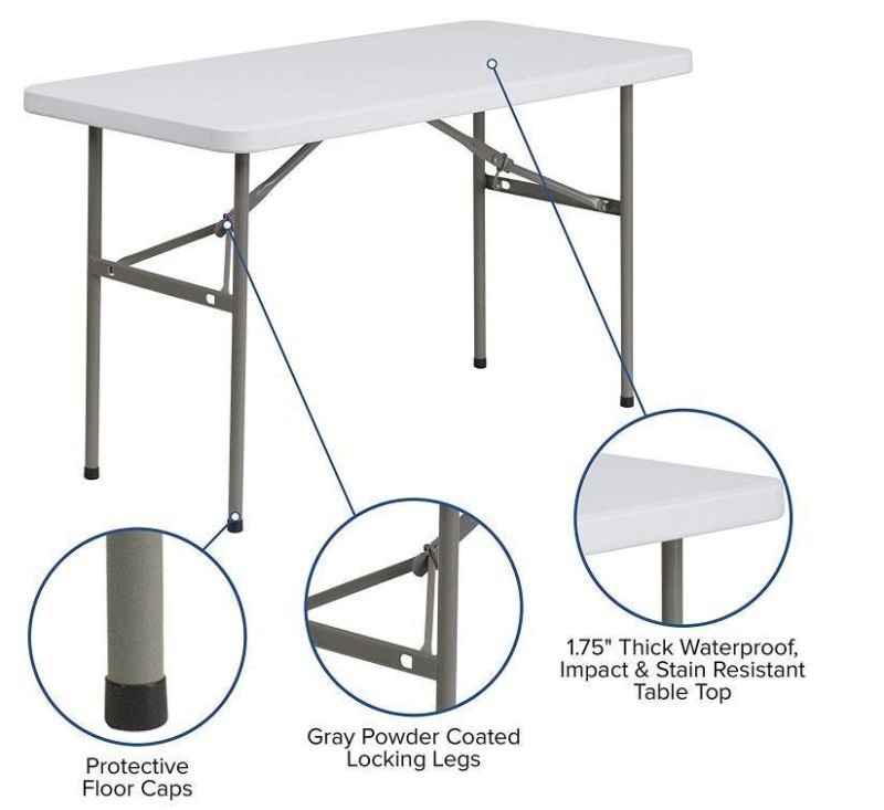 Folding Round Plastic Party Picnic Table