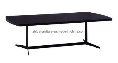 Wholesale Modern Furniture Wooden Top Metal Base Coffee Table