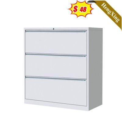 Customized Wholesale 3-Drawers Office Furniture Company White Color Storage File Iron Cabinet