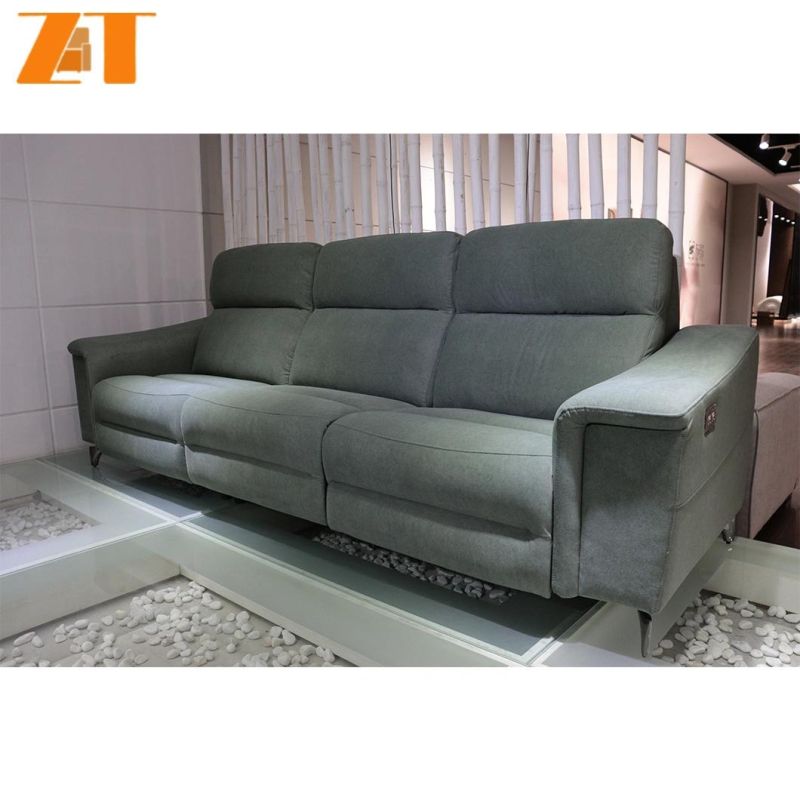 High Quality 1+2+3 Green Fabric Sofa Teak Wood Sofa Set Designs for Indoor Furniture