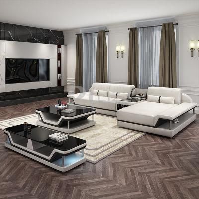 Modern Leisure Sectional Living Room Genuine Leather Sofa Set