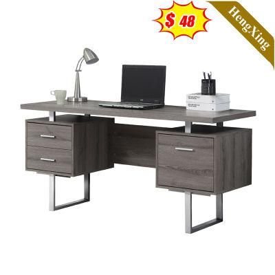 Melamine Office Home Furniture Wooden Metal Leg Study Table Computer Folding Sit Stand Desk